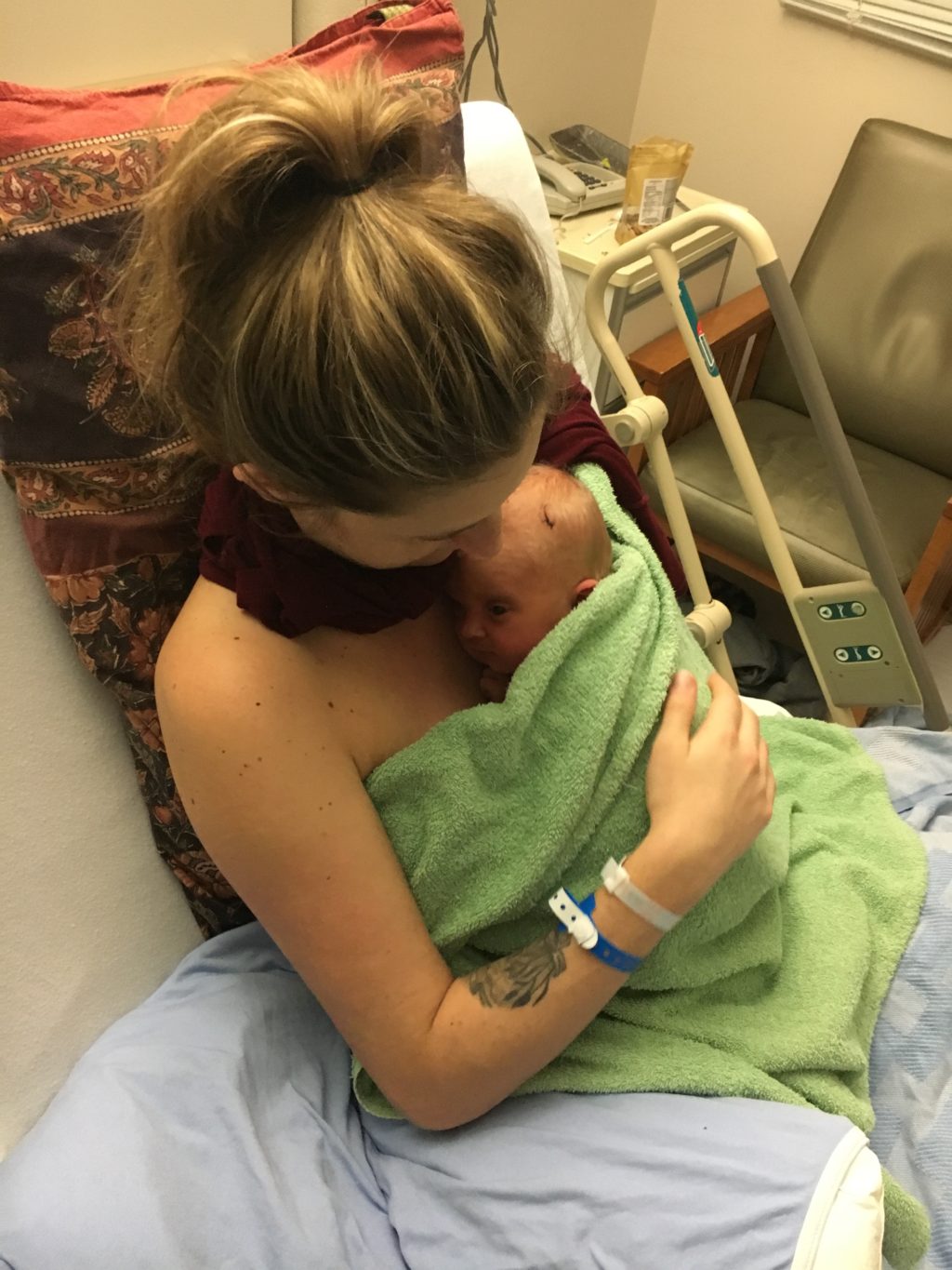 a baby a bond and a butthole a boring birth story